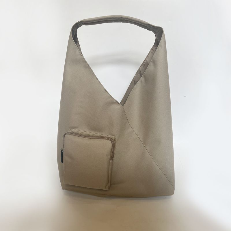Borsa a tracolla unisex leggera triangolare Muji in stile giapponese, grande, tinta unita, nera, monospalla, per donna_voghion.com
