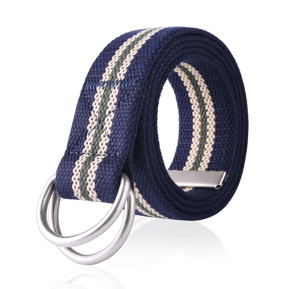 Tela CALDA per uomo Cinture Web con anello a D da 1,5 "con cintura in tessuto militare con fibbia in nastro nero_voghion.com