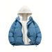 Zipper Color Block 2 In 1 Coat, Casual Simple Winter Warm Outerwear, Women's Clothing_voghion.com