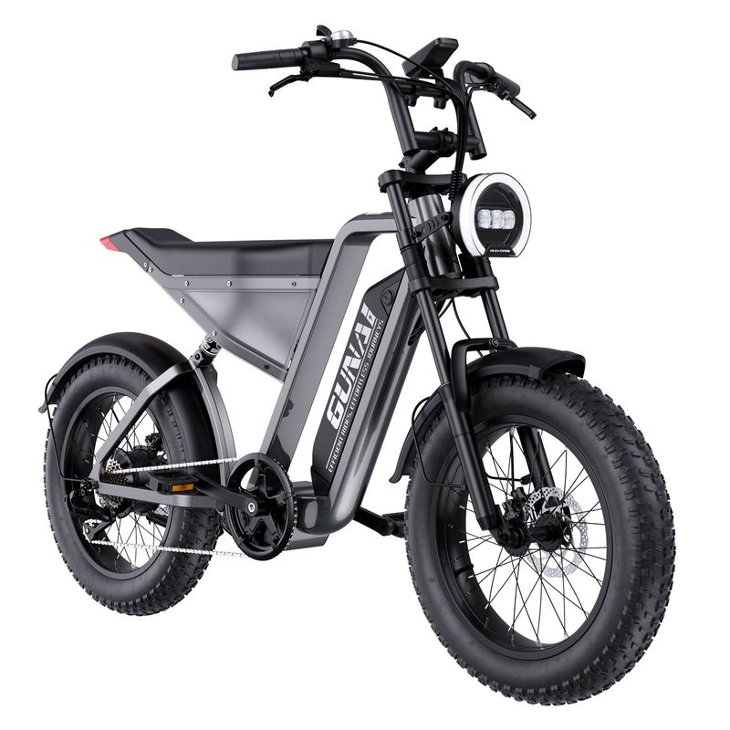 GUNAI-Y 1000W Electric Bicycle 20*4Inch Fat Tire Electric Bike 60KM/H Max Speed ​​with 48V 18AH Removable Battery, 100KM Mileage_voghion.com