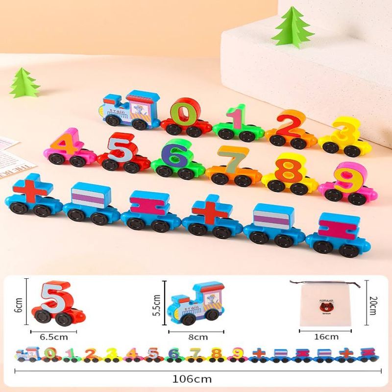Trenuleț magnetic din plastic, mai mare și mai ecologic decât trenul din lemn, potrivit pentru jocul intelectual, cadou ideal de sărbători._voghion.com