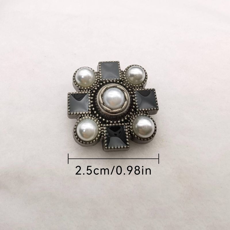 6pcs Stylish Fine Metal Pearl Buttons, Clothing Accessories, Can Be Used For Coats, Tops, Shirts, Pants._voghion.com