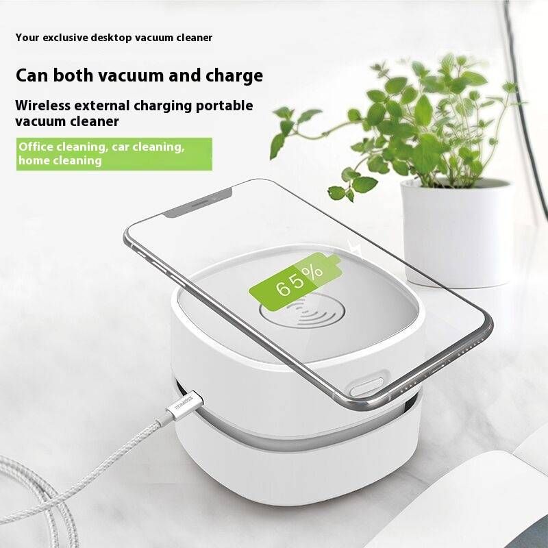 Mini-Tischstaubsauger – 10 KPA starke Saugleistung für trockenen/nassen Schmutz, USB-/Batteriebetrieb, kompakter Handstaubsauger mit Zyklondüse_voghion.com