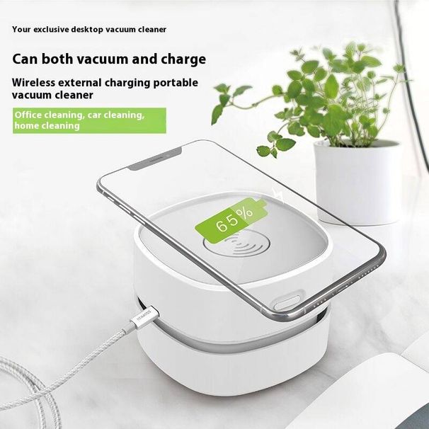 Mini-Tischstaubsauger – 10 KPA starke Saugleistung für trockenen/nassen Schmutz, USB-/Batteriebetrieb, kompakter Handstaubsauger mit Zyklondüse_voghion.com