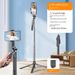 Bastone per selfie con treppiede in lega di acciaio da 1,7 m con anti-vibrazione, telecomando Bluetooth, altezza regolabile e luce ad anello per vlogging, YouTube, TikTok_voghion.com