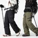 Pantalones de esquí aislantes para hombre y mujer: modernos pantalones de plumón resistentes al viento para deportes de invierno y aventuras urbanas (blanco glaciar, verde bosque y negro obsidiana)._voghion.com