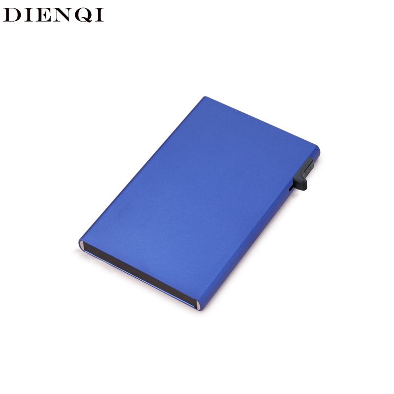 Porta carte di credito in metallo RFID, in lega di alluminio, con apertura a pressione laterale, automatico, a scomparsa, in alluminio, ultra sottile, da uomo_voghion.com