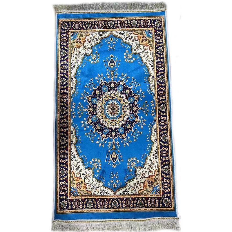 Home Textile Silk Blinding High End Hajj Pilgrimage Prayer Mat Persian Carpet Prayer Mat_voghion.com