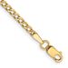 10k 2.5mm Semi-Solid Curb Link Chain Anklet_voghion.com
