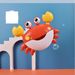 Crab bubble machine baby bathroom bath toy electric one-button start music baby bathtub splashing water and spitting bubbles_voghion.com