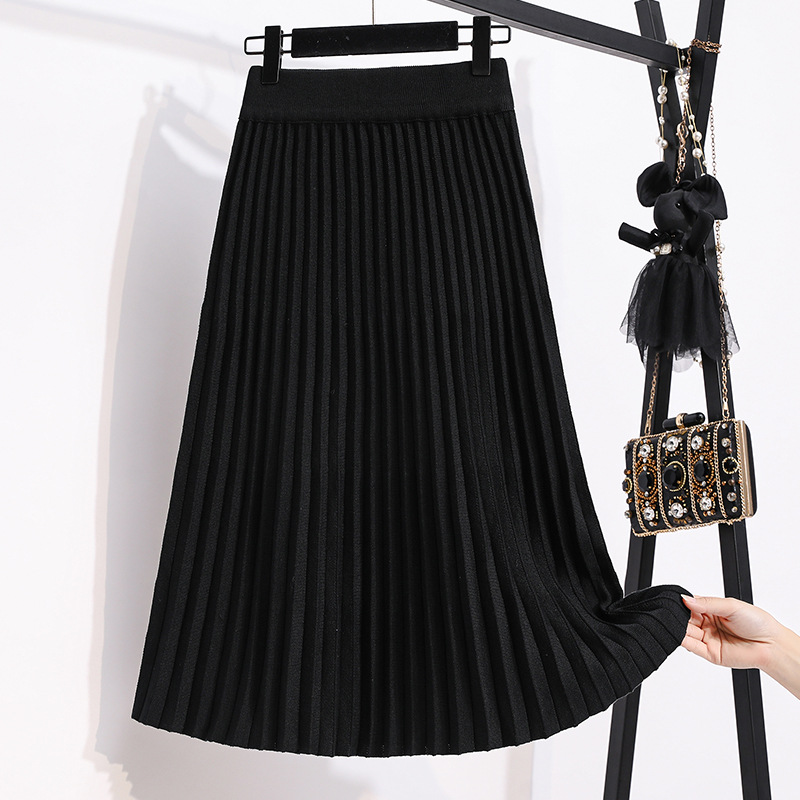 Women's Clothing Wear A Complete Set Of Small Knitted Sweaters For Women New Workplace Work Straight High Waist Skirt Two Piece Suit_voghion.com