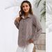 Verve Damen Frühling und Herbst Plaid Lose Casual Langarm Shirt mit Turn-Down-Kragen_voghion.com
