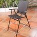Set of 4 Folding Rattan Bar Chairs with Footrests and Armrests for Outdoors and Indoors_voghion.com