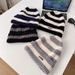 Striped Letter Loose Big Head Circumference Woolen Women, Warm Versatile In Autumn And Winter, Knitted Pile Hat For Men_voghion.com