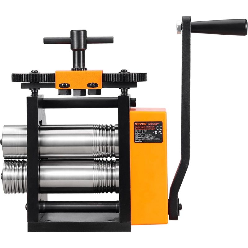 VEVOR Rolling Mill, 2.95"/75 mm Jewelry Rolling Mill Machine, 1: 2 Gear Ratio, 3-in-1 Multi-function Rolling Mill, 0.03-6.5mm Press Thickness for Meta_voghion.com
