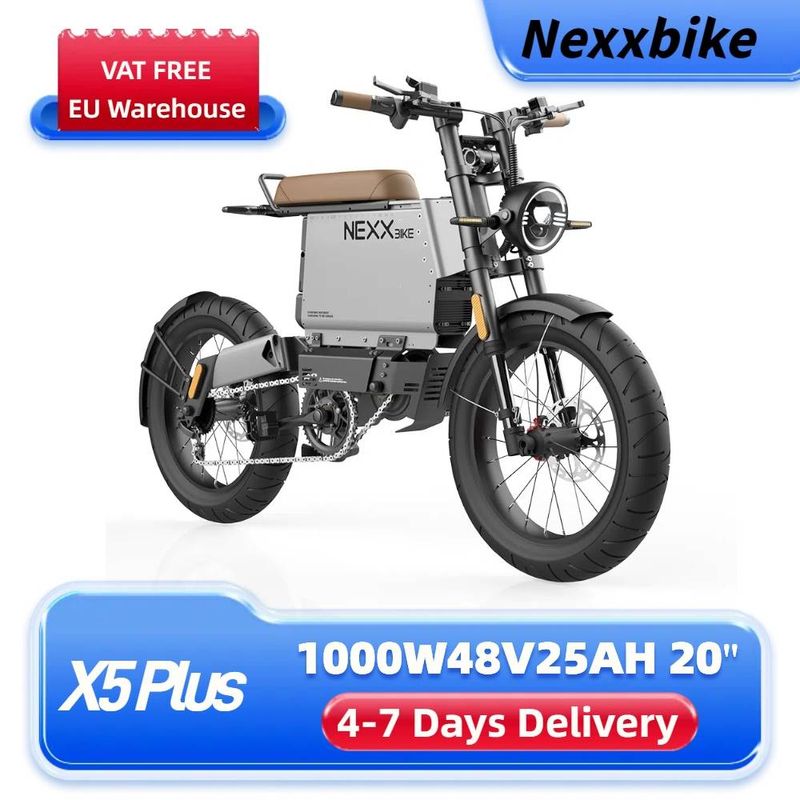 NEXXBIKE X5 Plus 20" Grube opony Elektryczny rower terenowy 1000 W Silnik 48 V 25 Ah Bateria Samsung Z Kluczem NFC_voghion.com