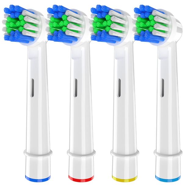 4 Stück kompatible Ersatzbürstenköpfe für Oral-B elektrische Zahnbürsten, professionelle Zahnbürstenkopf-Nachfüllpackungen für 600/1000/1500/3000/7000/7500/8000_voghion.com
