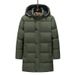 Men's Clothing Winter Long Hooded Puffer Jacket With Graphene Lining, Loose Fit, Plus Size, Warm Quilted Coat For Casual Wear, Black/Army Green/Red_voghion.com