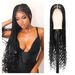 Full Lace Crochet Hair Wig - Three Strand Braid, Box Braids, Dirty Braids Extensions With Flower Tail_voghion.com