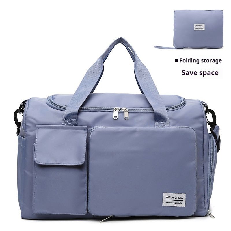 Female Foldable Large Capacity Short Distance Travel Bag, Dry Wet Separation Fitness Bag, Swimming Bag, Handheld Luggage Bag_voghion.com