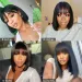 Short Bob Wigs With Bangs Straight Bob Wig With Bangs Glueless Human Hair Wigs 100% Ready to Go Straight Hair Bob Wigs Brazilian_voghion.com