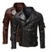 Herrenbekleidung 2024 Herbst und Winter neue personalisierte Slim Fit Lederjacke mit mehreren Taschen und Reißverschluss für Herren_voghion.com