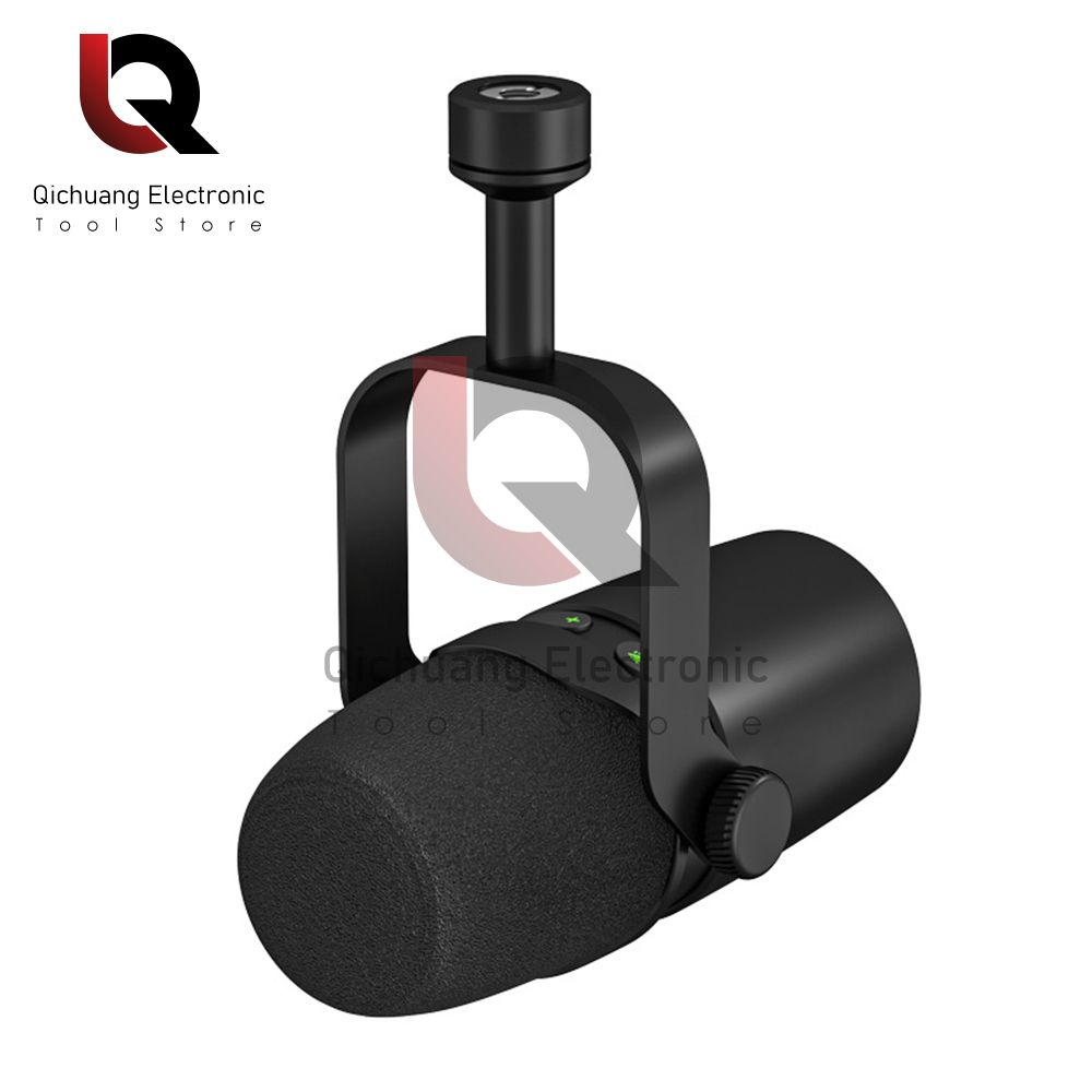 Microfono dinamico USB/XLR professionale 2 in 1 con uscita cuffie integrata e isolamento acustico per podcast, giochi in diretta_voghion.com