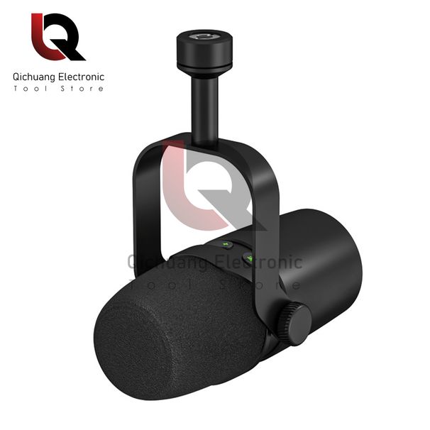 Microfono dinamico USB/XLR professionale 2 in 1 con uscita cuffie integrata e isolamento acustico per podcast, giochi in diretta_voghion.com