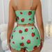 Heart Print Camisole Shorts Two-Piece Set Milk Silk Sexy Loungewear_voghion.com