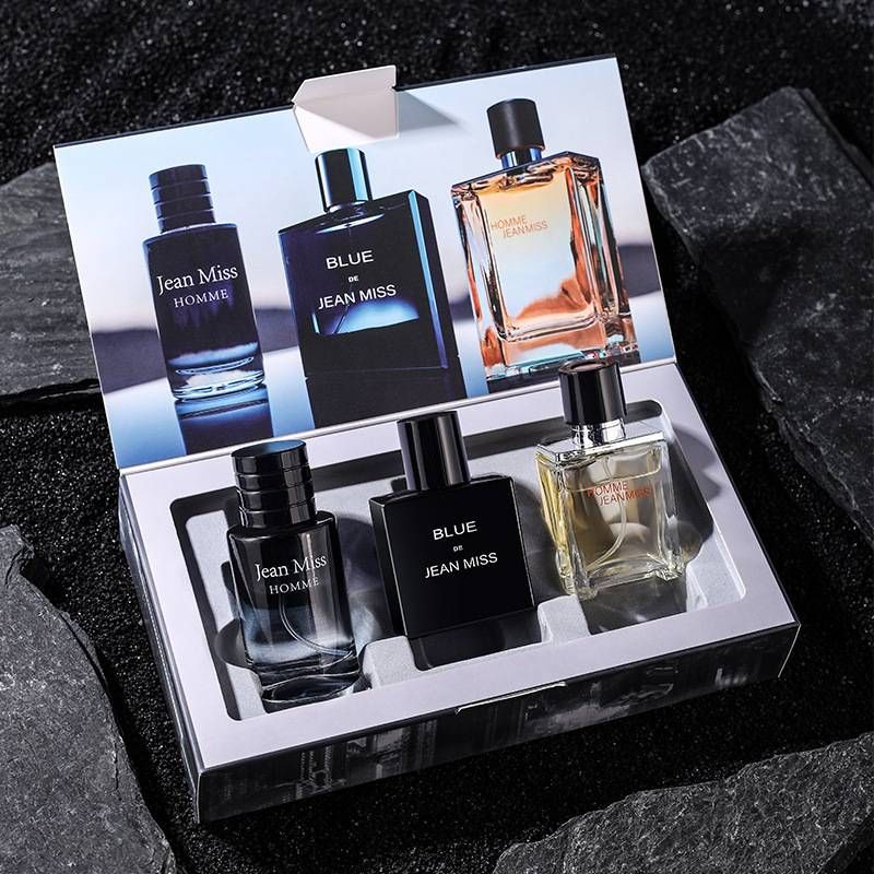 Set de parfumuri bărbătești, set de 3 piese, parfum ușor și durabil, albastru, Wild Earth, parfum bărbătesc, ton de lemn, 30 ml * 3, trimiteți familiei și prietenilor un cadou bun_voghion.com