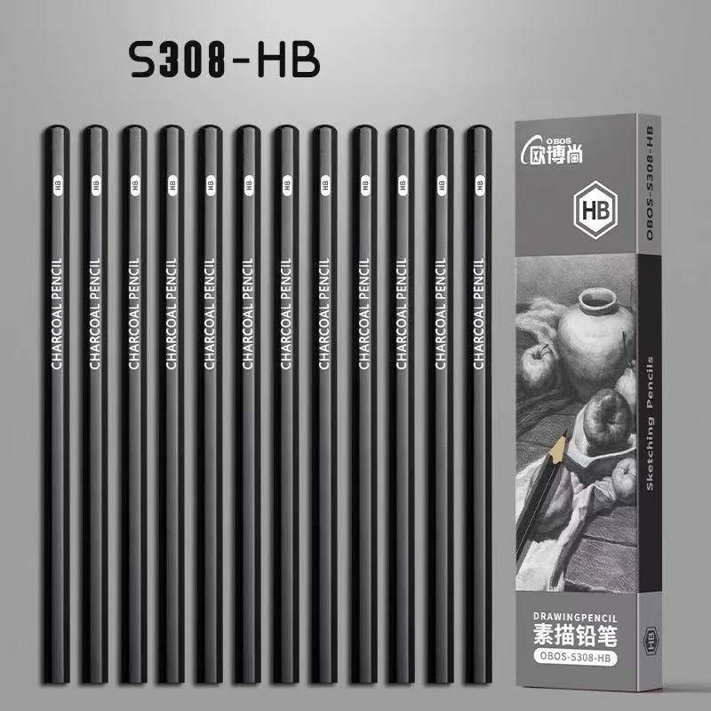 Professional Sketch Pencil Set For Artists - 12B To 2H Graphite & Charcoal Pencils, Ideal For Beginners, Students & Sketching Enthusiasts_voghion.com