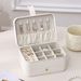 Caja de almacenamiento de gran capacidad, espejo, aretes de múltiples capas, joyas de anillo, collar, caja de joyería de lápiz labial_voghion.com
