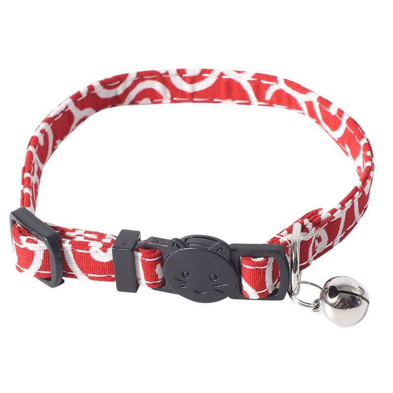 Cute Pet Companion New Product Tang Grass Color Kitten Bowknot Cat Collar Buckle Style With Bell_voghion.com