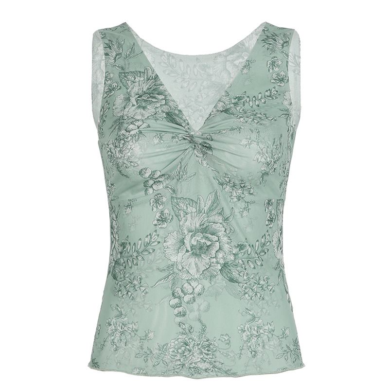 Grüne Seide Polyester Enge Floral Langarm Hals Hals Midi Winter Sommer Hohe Erschwinglichen Reißverschluss Gedruckt Falten Outfit_voghion.com