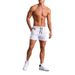 Weiße Sommer-Sportshorts für Herren, einfache und modische, trendige Dreipunkthose für Herren, große, lässige Vierpunkthose_voghion.com