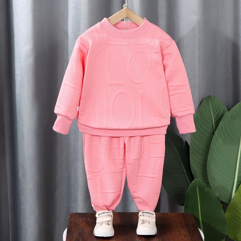 Children's Autumn Suit 2023 New Style Baby Girl Sweater Two Piece Suit Boy Casual Clothes Small And Medium Children's Clothing Trend_voghion.com