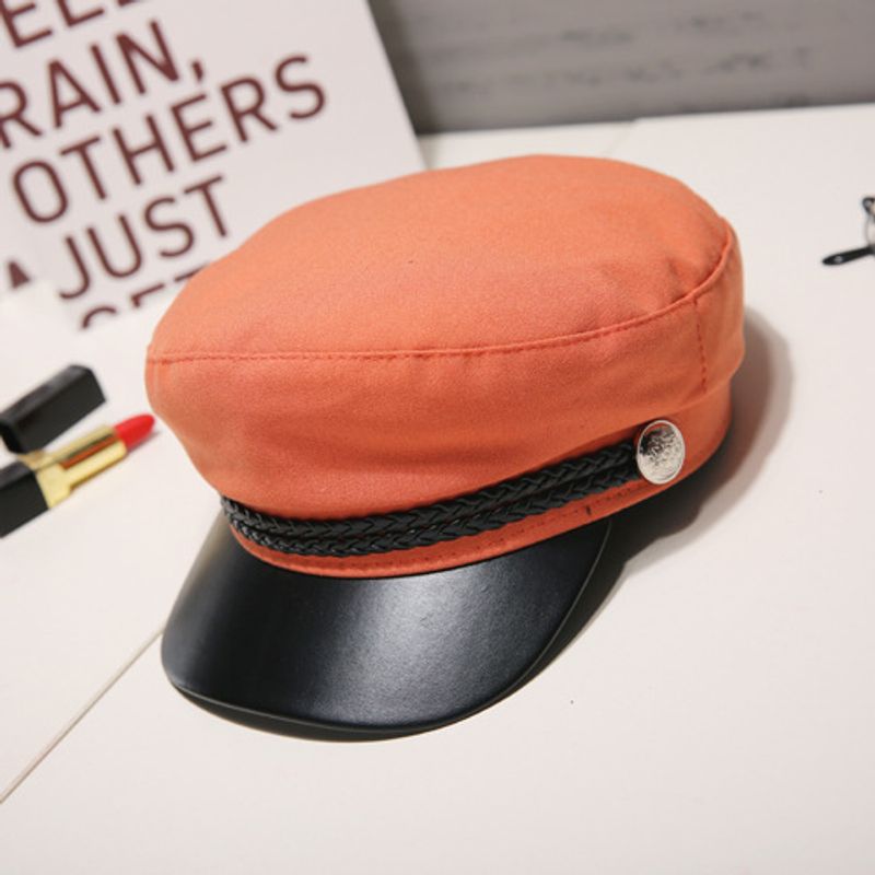 Octagonal Children's Korean Edition Trendy Internet Celebrity Beret Women's Spring And Summer Thin British Navy Sun Hat_voghion.com