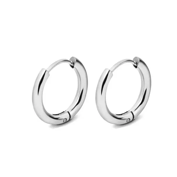1 paire de créoles en acier inoxydable couleur or pour homme et femme, bijoux pour piercing cartilage Y250510_voghion.com
