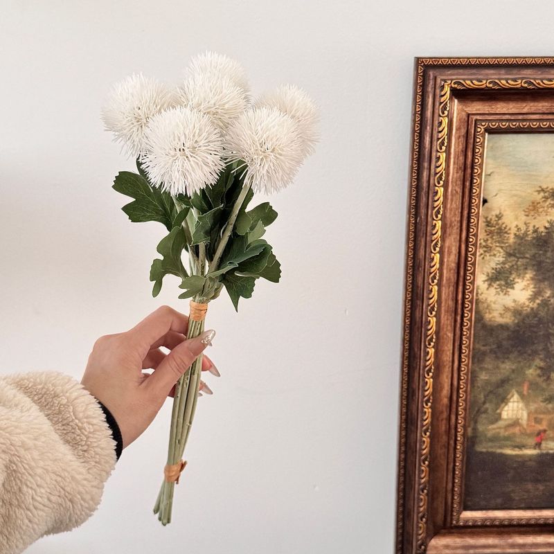 6-Piece Dandelion Artificial Flower Set - Realistic Fake Flowers For Home Decor, Wedding, Photography Props, Table Centerpiece Flower Photo Props_voghion.com