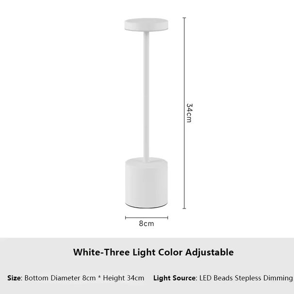 Einfache Touch Sensor LED Tisch Wiederaufladbare Schreibtisch Lampe 3 Farben Einstellbar Nachttisch Kreative Ambient Bar Zimmer Dekor Licht_voghion.com