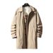 Collar Trench Coat For Boys, Mid To Long Style Trendy Loose Casual Coat, Autumn Korean Version Versatile New Jacket_voghion.com