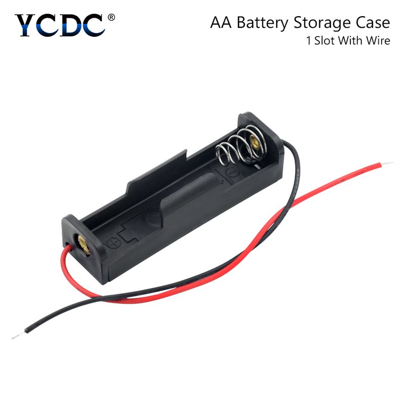 1/2/3/4/8 Slot AA Battery Holder Box Case DIY AA Battery With Lead Cable Holder Box Case For 1/2/3/4/8 Pieces AA LR6 Batteries_voghion.com