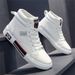 2025 Fashion Sneakers Jogging Shoes Youth Men's Artificial PU Splicing High Top Lace-Up Non-Slip Wear-Resistant Running Shoes 39-45_voghion.com