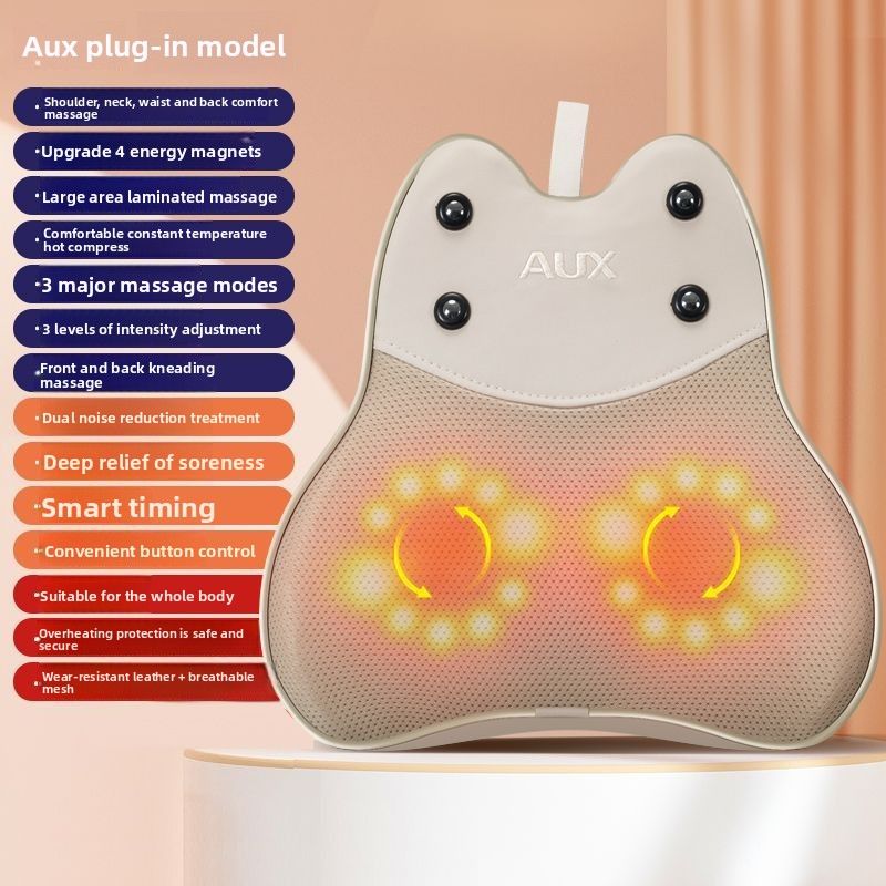 AUX Neck Massager For Neck, Waist, Back, Full Body Kneading, Home Use, Multifunctional Cushion Magic Device_voghion.com