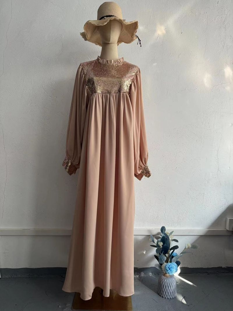 Robe longue légère et luxueuse pour femme, style palais des fées, nouvelle collection automne_voghion.com