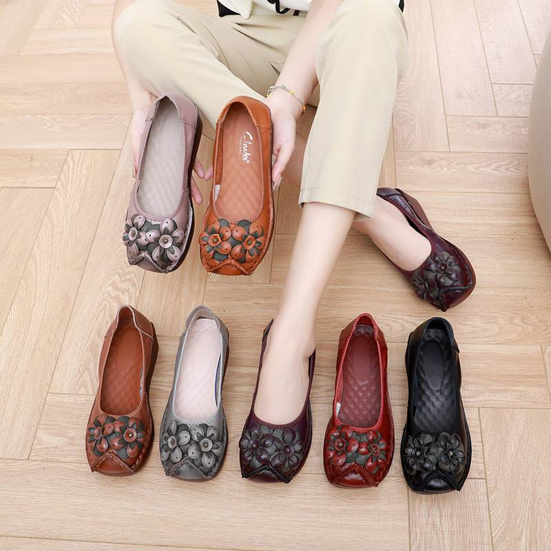 Shoes for Women 2024 Spring New Single Shoes, One Step Casual Lazy Shoes, Soft Sole Mom Shoes_voghion.com