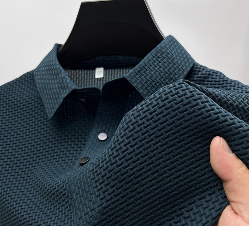 Men's Clothing 2024 Fashion Trend Lapel Short Sleeve T shirt Men's Summer Casual Solid Color Polo Shirt Slim Fit Versatile Collar Top_voghion.com