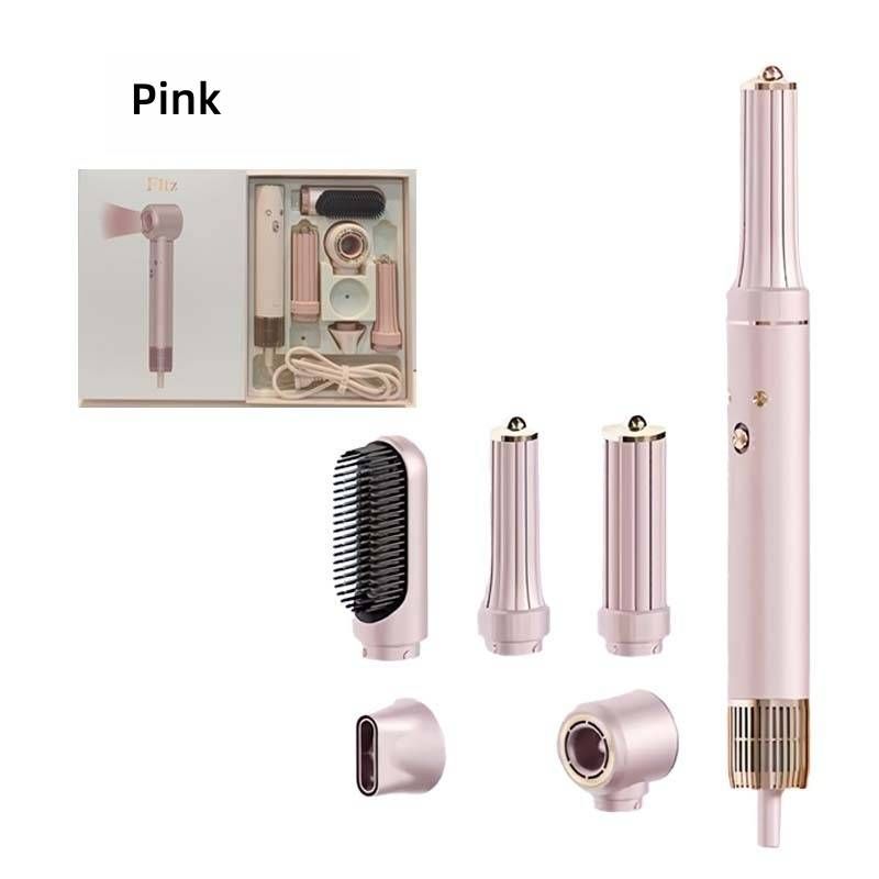 Professioneller 6-in-1-Haartrockner und Styler mit Negativ-Ionen-Technologie, 1300 W Schnelltrocknung, klappbarer Griff, Kalt-/Heißlufteinstellungen (EU-/US-/UK-Stecker)_voghion.com