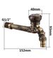 European Retro Style Faucet, Antique Style Extended Faucet, Long Mop Sink Faucet, 1/4-inch Wall-mounted American Style Faucet_voghion.com