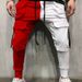 Men's Cargo Jogger Pants – Multi-Pocket Casual Workout Pants With Drawstring Waist & Contrast Panels_voghion.com